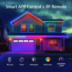 Smart Permanent Outdoor Lights 50 Ft 36 LEDs IC+RGB Eaves Lights for House Decor